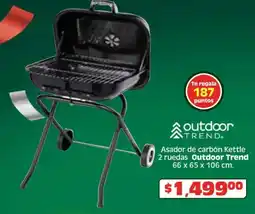 Soriana Híper Outdoor trend asador de carbón kettle 2 ruedas oferta