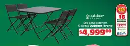 Soriana Híper Outdoor trend set para exterior oferta