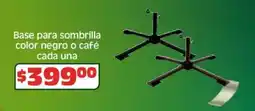Soriana Híper Base para sombrilla color negro o café cada una oferta