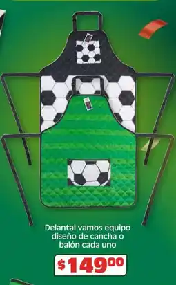 Soriana Híper Delantal vamos equipo diseño de cancha o balón cada uno oferta