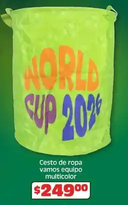 Soriana Híper Cesto de ropa vamos equipo multicolor oferta