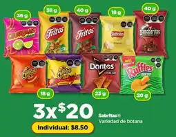 Bodega Aurrerá Sabritas variedad de botana oferta
