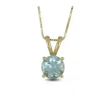 Collar de Aguamarina, Oro Amarillo de 14kt