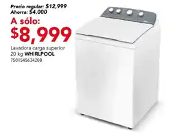 City Club Whirlpool lavadora carga superior 20 kg oferta