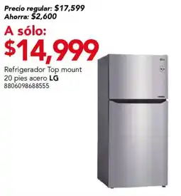 City Club LG refrigerador top mount oferta