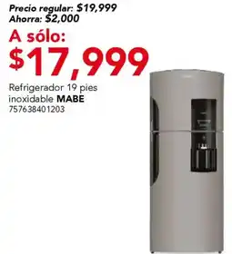 City Club Mabe refrigerador inoxidable oferta
