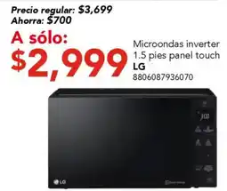 City Club LG microondas inverter panel touch oferta