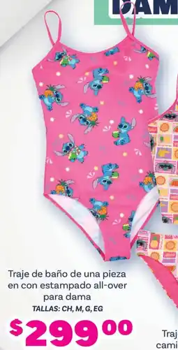 Soriana Híper Traje de baño de una pieza en con estampado all-over para dama oferta