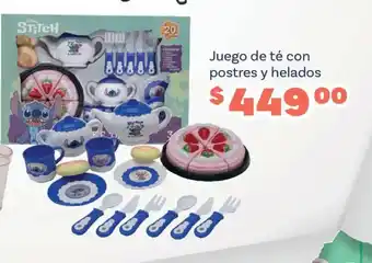 Juego de té con postres y helados