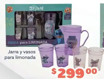 Jarra y vasos para limonada
