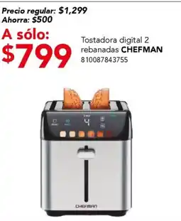 City Club Chefman tostadora digital 2 rebanadas oferta