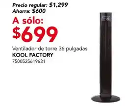 City Club Kool Factory ventilador de torre oferta