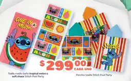 Soriana Híper Stitch pool party toalla medio baño tropical melon o soft chaos oferta