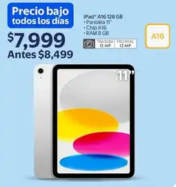 Walmart iPad A16 11" oferta