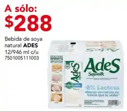 City Club Ades bebida de soya natural oferta