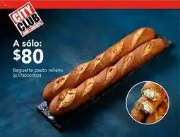 City Club Baguette pesto relleno oferta