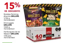 City Club Grillers boneless flamming dinamita/dinonuggets/hamburguesa de res oferta