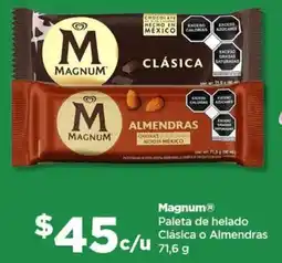Bodega Aurrerá Magnum paleta de helado clásica o almendras oferta