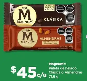 Magnum paleta de helado clásica o almendras