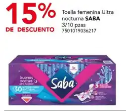 City Club Saba toalla femenina ultra nocturna oferta