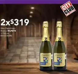 City Club Riunite vino espumoso blanco oferta