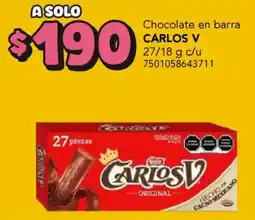 City Club Carlos V chocolate eb barra oferta