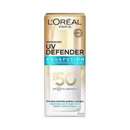 Farmacias Benavides UV Defender Aquafusion Protector Solar SPF 50+ oferta
