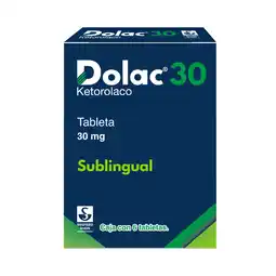 Farmacias YZA Dolac 30 mg - Caja con 6 tabletas sublingual (Ketorolaco) oferta
