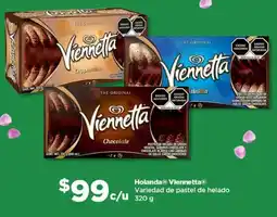 Bodega Aurrerá Holanda viennetta variedad de pastel de helado oferta
