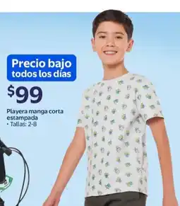 Walmart Playera manga corta estampada oferta