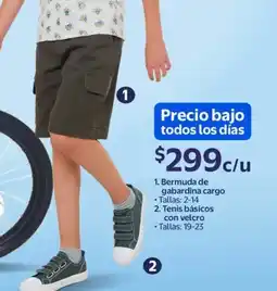 Walmart Bermuda de gabardina cargo oferta