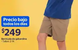 Walmart Bermuda de gabardina oferta