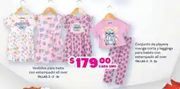 Soriana Híper Vestidos para beba con estampado all over oferta