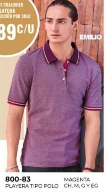 800-83 Playera Tipo Polo