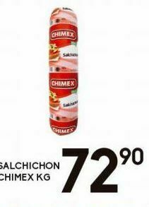 Alsuper Salchichón chimex kg oferta