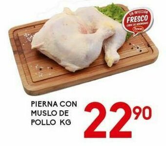Alsuper Pierna con muslo de pollo kg oferta