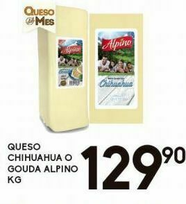 Alsuper Queso chihuahua alpino o gouda alpino kg oferta