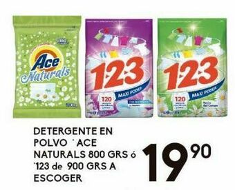 Alsuper Detergente en polvo ace naturals 800g oferta