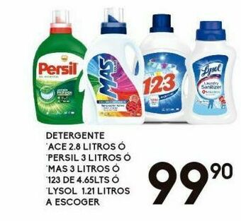 Alsuper Detergente ace 2,8l o persil 3l oferta
