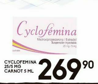 Alsuper Cyclofemina 25/5mg carnot 5ml oferta