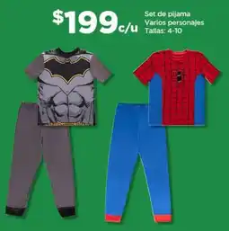 Bodega Aurrerá Set de pijama varios personajes oferta