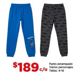 Bodega Aurrerá Pants estampado varios personajes oferta