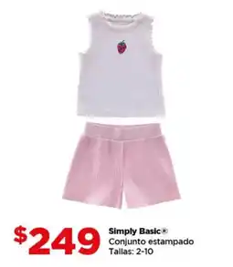 Bodega Aurrerá Simply Basic conjunto estampado oferta