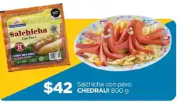 Chedraui Salchicha con pavo CHEDRAUI 800 g oferta