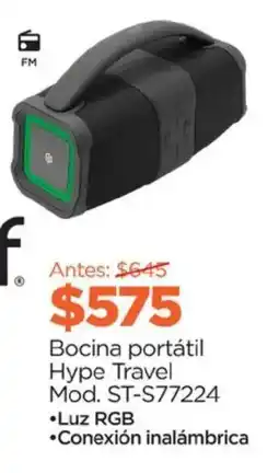 Chedraui Bocina portátil Hype Travel oferta