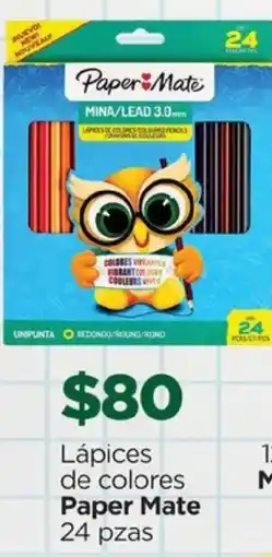 Chedraui Lápices de colores Paper Mate 24 pzas oferta