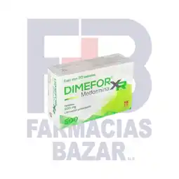 Farmacias Bazar DIMEFOR XR 500MG 30 TABLETAS oferta