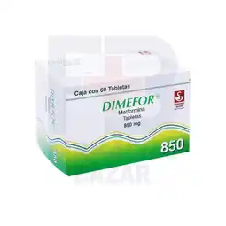 Farmacias Bazar DIMEFOR 850MG 60 TABLETAS oferta