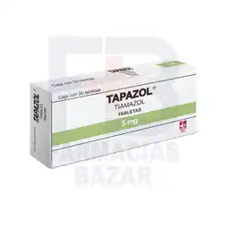 Farmacias Bazar TAPAZOL 5MG 20 TABLETAS oferta