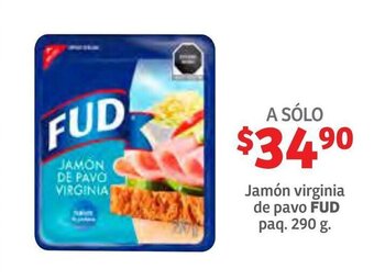 Soriana Híper Jamón Virginia de Pavo Fud 290g oferta